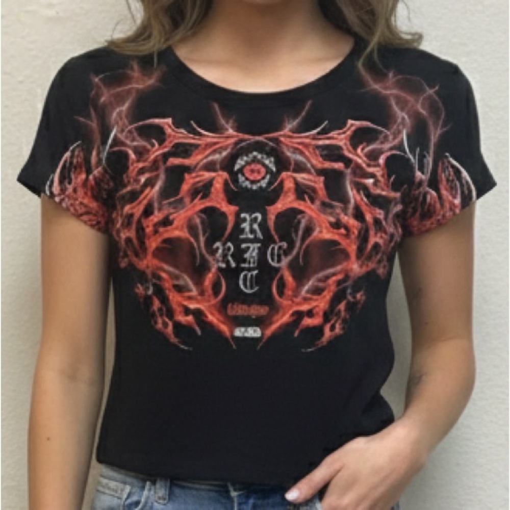 Star Wars Civilregime Riot Society Black and Red Graphic Baby Tee